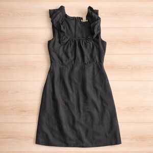 J. Crew gray Ruffle Mini Dress